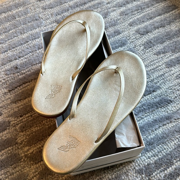 Platinum Flip Flops with comfortable padded footbed. - Picture 4 of 5